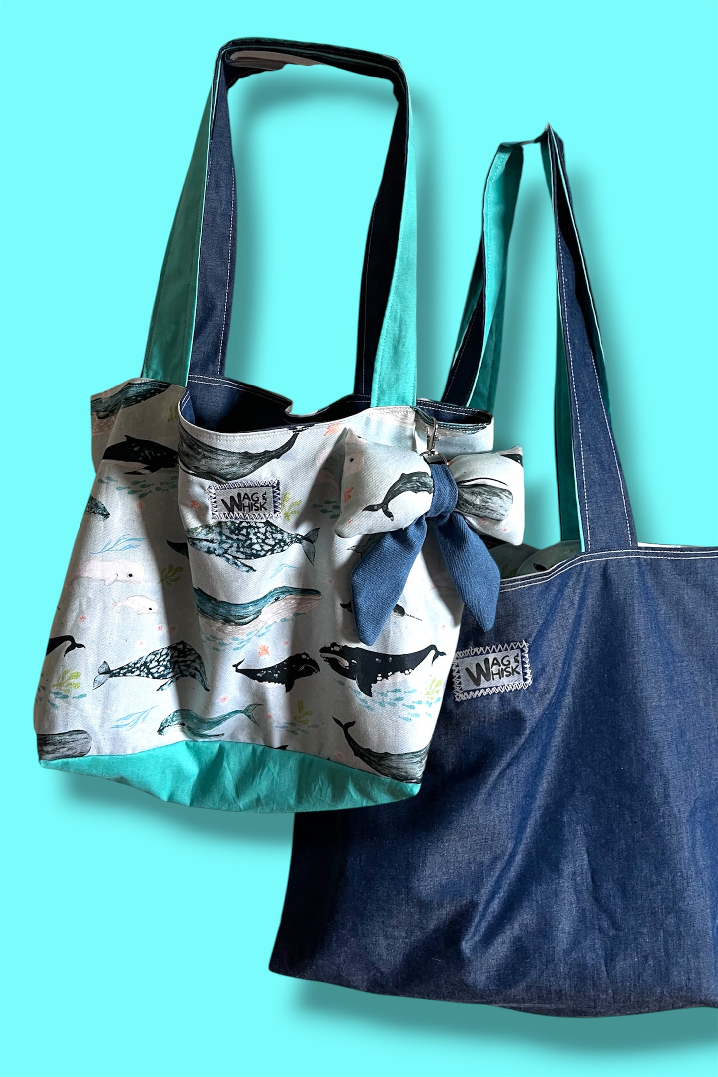 Our RUFF Cut Reversible Tote Bags