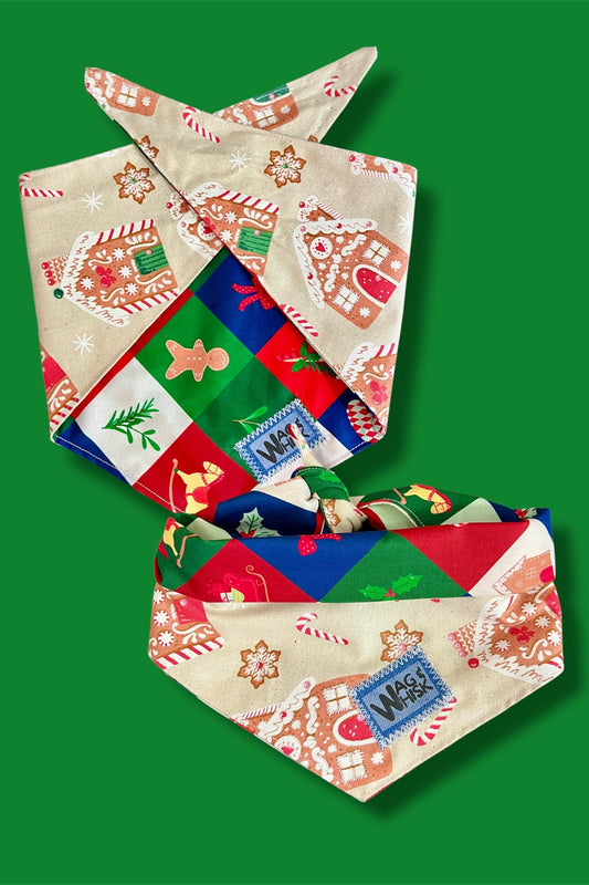 Christmas Tie-Up Reversible Bandana - Build Your Own
